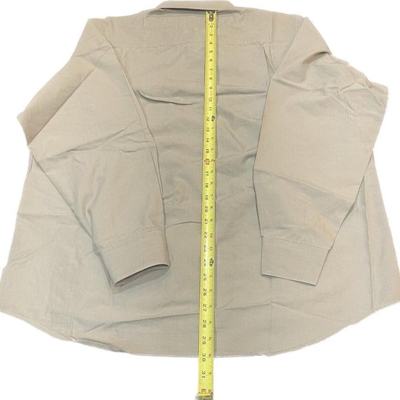 Mens Beige Long Sleeve Button Down Dress Shirt German Brand Horst Dusseldorf - Picture 10 of 11